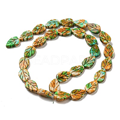 Spray Painted Synthetic Turquoise Beads Strands G-E617-A06-02-1