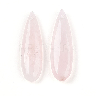 Natural Rose Quartz Pendants G-N348-02C-1