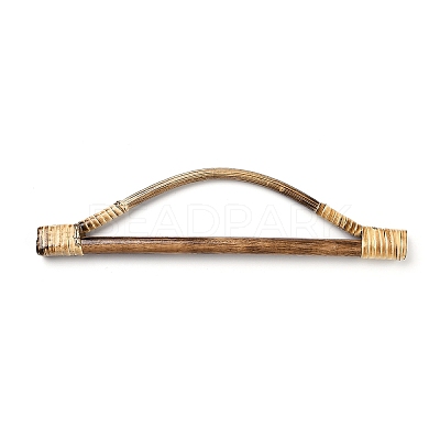 Wood & Rattan Woven Bag Handles X-FIND-H212-03B-1