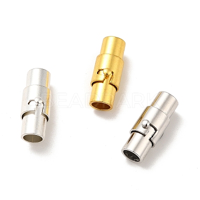 8 Sets 2 Colors Brass Locking Tube Magnetic Clasps KK-FS0001-61-1