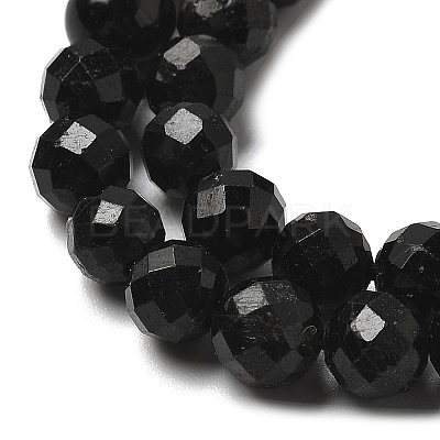 Natural Black Tourmaline Beads Strands G-G927-46-1
