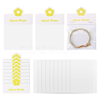100Pcs Rectangle Clear Polypropylene Cellophane Bags CDIS-TA0001-37A-1