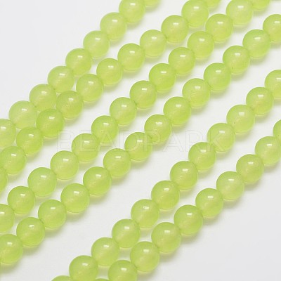 Natural & Dyed Malaysia Jade Bead Strands G-A146-8mm-A27-1