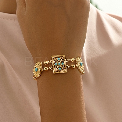 Stylish Alloy Resin Link Bracelets for Women MM5858-2-1