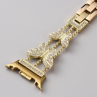 Alloy Rhinestone Butterfly Watch Band FIND-SZC0022-016C-1
