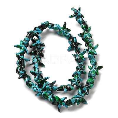 Synthetic Turquoise Dyed Beads Strands G-P507-04B-1