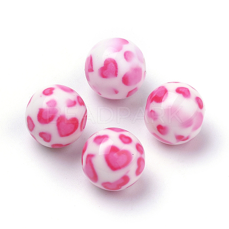 Opaque Printed Acrylic Beads LS-MACR-S271-10mm-21-1