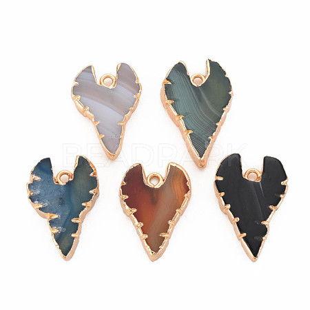 Natural Agate Pendants G-N326-122-1