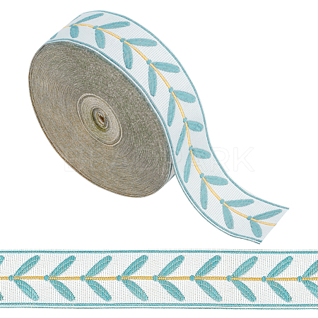 12M Polyester Jacquard Leaf Ribbon OCOR-OC0001-46A-1