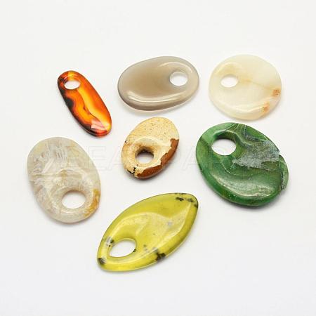 Natural Mixed Stone Pendants G-G694-H-01-1