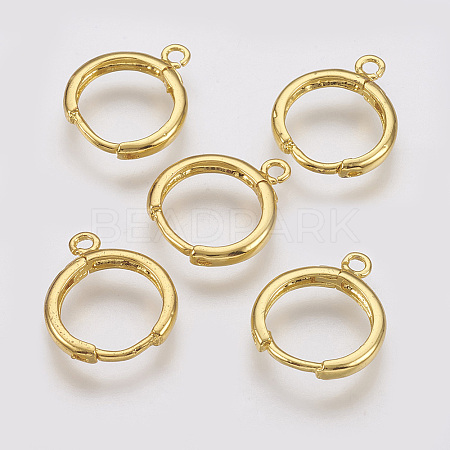 Brass Huggie Hoop Earring Findings LS-X-KK-R058-143G-1