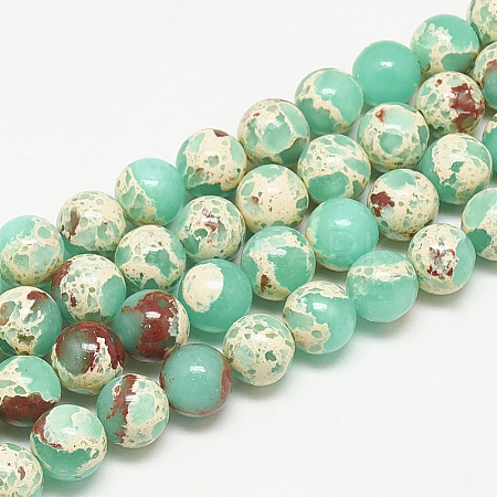 Synthetic Imperial Jasper Beads Strands G-S300-41C-8mm-1