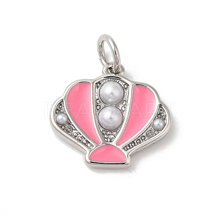 Rack Plating Brass Enamel Pendants KK-Z056-35P-03-1