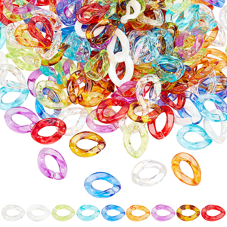 SUPERFINDINGS Transparent Acrylic Linking Rings OACR-FH0001-010-1