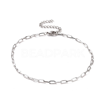 304 Stainless Steel Cable Chain Bracelet for Men Women BJEW-E031-05E-P-1