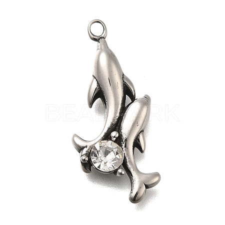 304 Stainless Steel Pendants STAS-L284-57AS-1