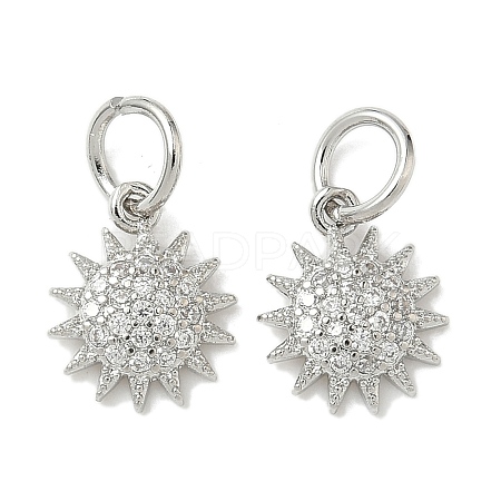 Brass Micro Pave Cubic Zirconia Pendants KK-D386-16P-02-1