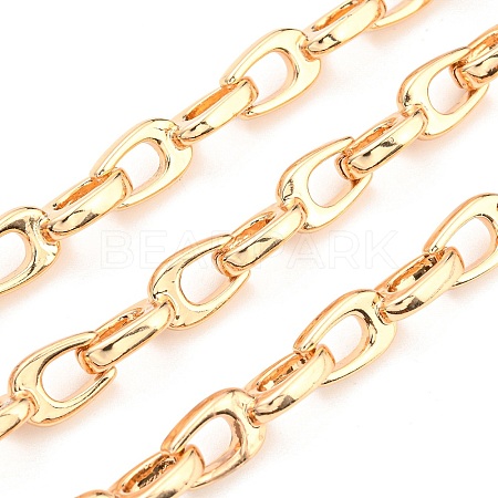 Alloy Teardrop Link Chains LCHA-K001-02G-1