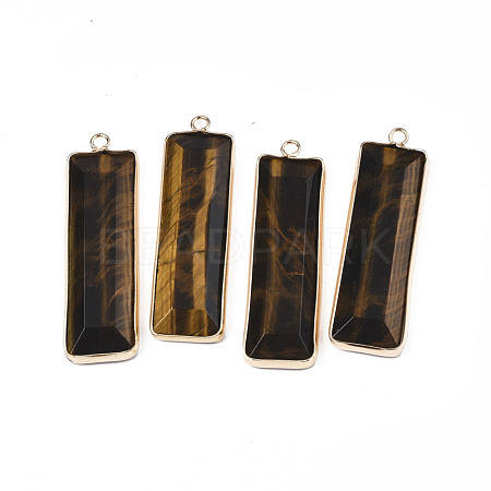 Natural Tiger Eye Pendants G-S359-386D-1