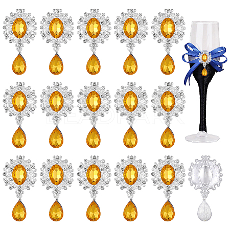 16Pcs Alloy Rhinestone Cabochons ALRI-FG0001-05E-1