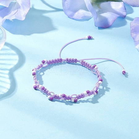 Adjustable Nylon Cord Braided Bead Bracelets BJEW-MZ00163-04-1