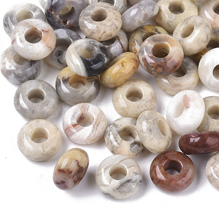 Natural Crazy Agate European Beads G-Q503-10-1