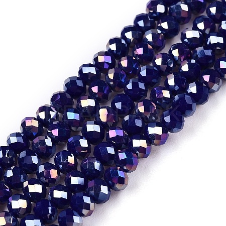 Electroplate Glass Beads Strands LS-EGLA-A044-P3mm-B07-1