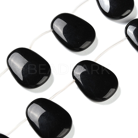 Natural Black Onyx(Dyed & Heated) Beads Strand G-NH0019-E01-01-1