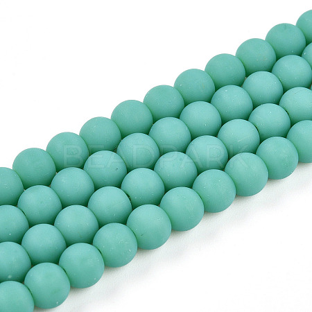 Opaque Glass Beads Strands GLAA-T032-P6mm-MD12-1