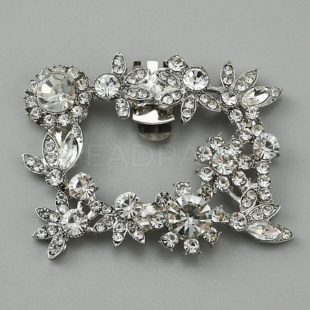 Alloy Crystal Rhinestone Wedding Shoe Decorations FIND-WH0120-80B-P-1