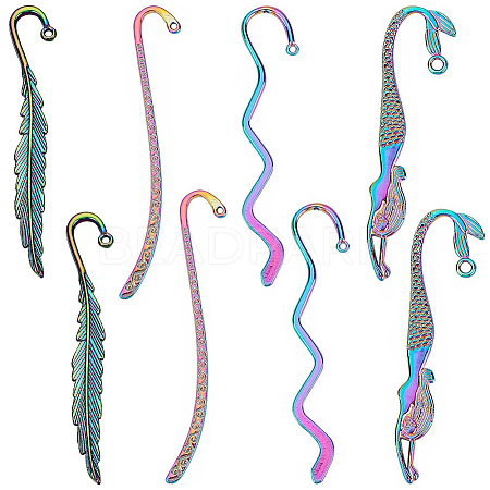 8Pcs 4 Style Alloy Bookmark Findings FIND-SC0003-50-1