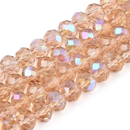 Electroplate Glass Beads Strands EGLA-A044-T6mm-L20-1