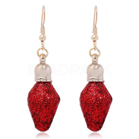 Christmas Theme Alloy Plastic Dangle Earrings FS-WG6FBD6-22-1