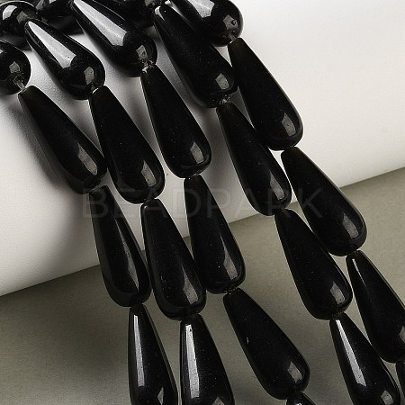 Natural Obsidian Beads Strands G-B192-A02-01-1
