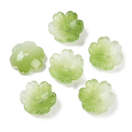 Transparent Spray Paint Glass Beads X1-GLAA-H035-04E-1