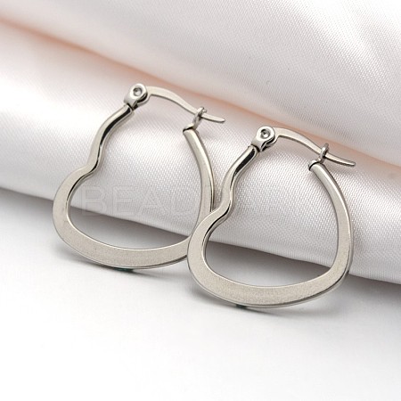 Tarnish Resistant 201 Stainless Steel Hoop Earrings EJEW-P066-06C-1