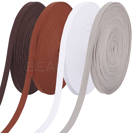 AHADERMAKER 80 Yards 4 Colors Polyester Hollow Ribbon OCOR-GA0001-75A-1