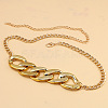 Alloy Chunky Cuban Link Chain Belts for Dress FS-WG9B36C-01-1