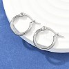 Tarnish Resistant 304 Stainless Steel Hoop Earrings EJEW-F105-12P-1