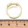 Brass Micro Pave Clear Cubic Zirconia Finger Rings for Women CU-CBAE7DF-12G-03-5