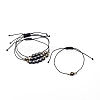 4Pcs 4 Styles Adjustable Nylon Thread Braided Bead Bracelets Sets BJEW-JB06225-1