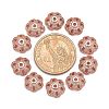 Eco-Friendly 6-Petal Flower Brass Micro Pave Cubic Zirconia Bead Caps ZIRC-M098-01RG-FF-4