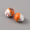 Handmade Porcelain Beads PORC-WH0016-02G-2