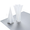 2PCS DIY Six-Sided Pyramid Aromatherapy Candle Silicone & Plastic Mold Sets DIY-F048-06-4