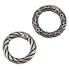 Unicraftale 2Pcs 2 Styles Tibetan Style 316 Surgical Stainless Steel Spring Gate Rings STAS-UN0049-10-1