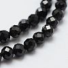 Natural Black Spinel Beads Strands X-G-E366-07-5mm-1