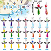 21Pcs Angel Glass Pendants PALLOY-TAC0129-4