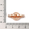 Rack Plating Brass Pave Clear Cubic Zirconia Round Fold Over Clasps KK-Q781-09A-RG-3
