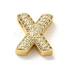 Brass Micro Pave Clear Cubic Zirconia Charms ZIRC-C009-01G-X-1