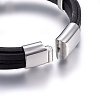 Leather Cord Bracelets X-BJEW-G603-12P-3
